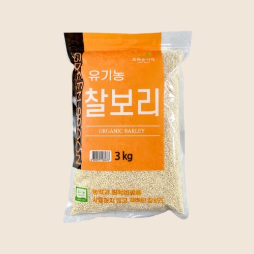  초록숟가락 유기농 찰보리쌀 3kg