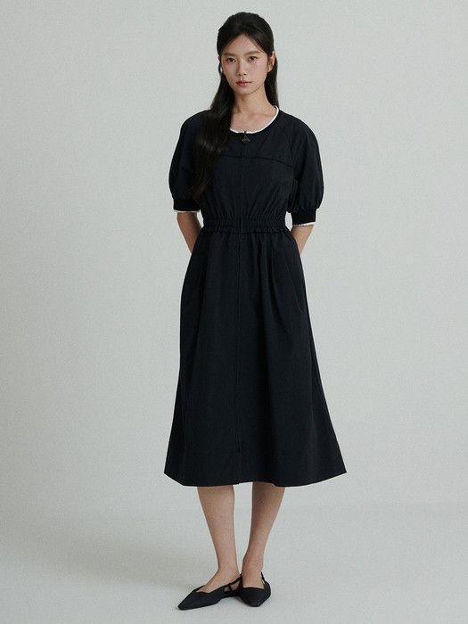샤틴 라운드넥 집업 원피스S262B633_이미지