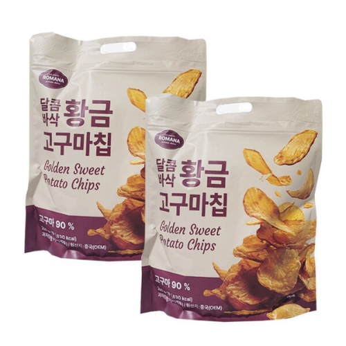 그루나무 로마나 달콤바삭 황금 고구마칩 320g (2개)_이미지