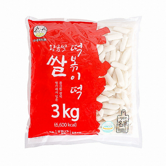 송학식품 황금빛 쌀떡볶이떡 3kg (1개)_이미지
