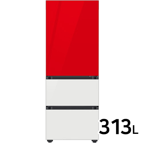 삼성전자 비스포크 김치플러스 키친핏 프리즘360+글램 RQ33C74C1AP (레드+화이트)_이미지