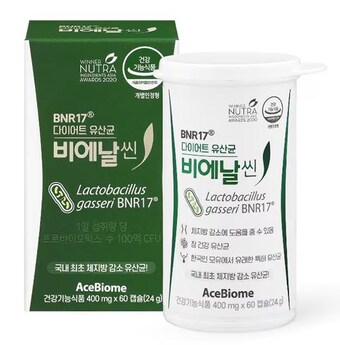비에날씬 다이어트 <b>유산균</b> <b>BNR17</b> 60캡슐
