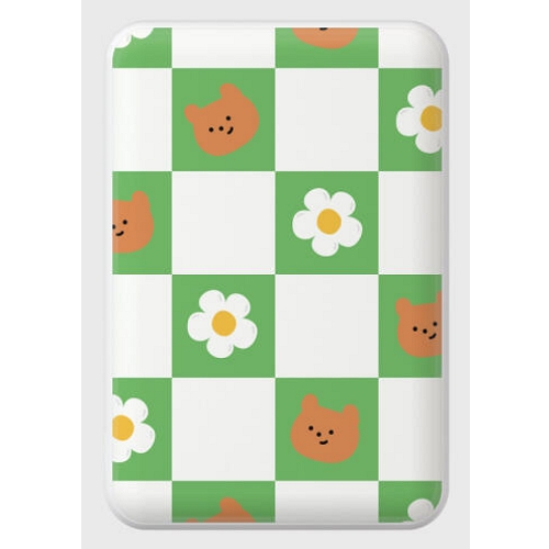 더나인몰 checkerboard daisy gummy 맥세이프 보조배터리 5000mAh