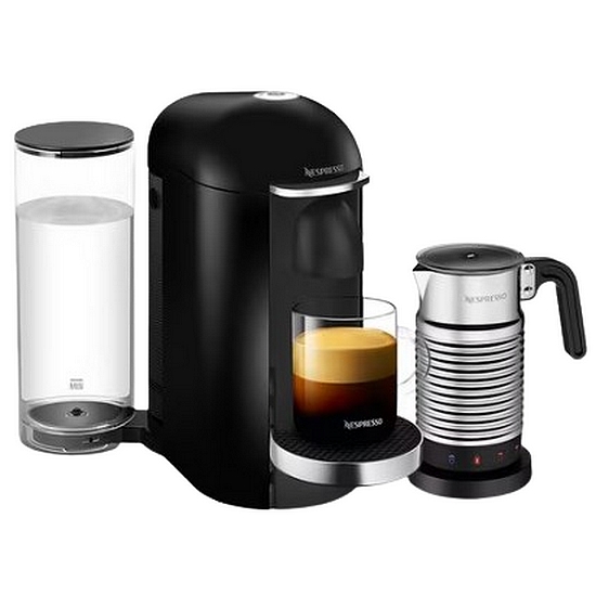 네스프레소 버츄오 플러스 GCB2 + 에어로치노4 (블랙)_이미지