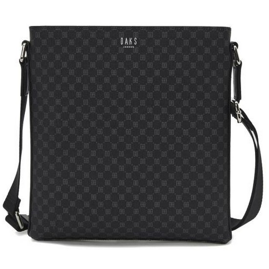 LOUIS BRIDGE 로고패턴 가죽 크로스백 DBBA3E470BK