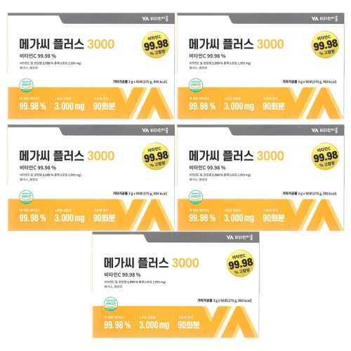 비타민마을 메가씨 플러스 3000 3g 90포 (5개)