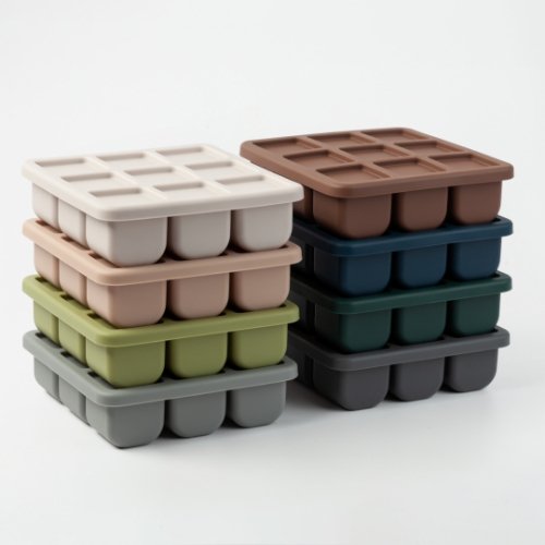 국내산 플래티넘 실리콘 얼음 트레이 얼음 틀 냉동 아이스 다진마늘 큐브 9구