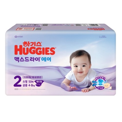유한킴벌리 하기스 2025 맥스드라이 에어 밴드형 2단계-공용 (150매)