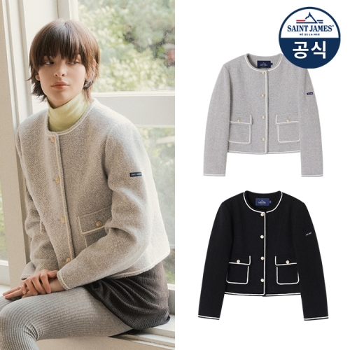  세인트제임스 여성 비쥬 트위드자켓 ASJF243KR83