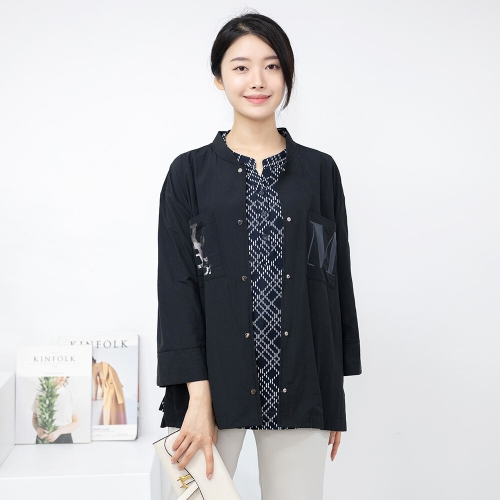 모슬린 엄마옷 쿨 라운드 7부 점퍼 JP613396 중년여성/50대/60대/70대/빅사이즈/할머니옷_이미지