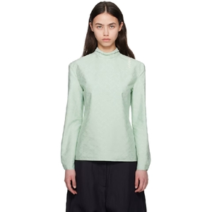 마르니 그린 컨페티 코튼 자카드 셔츠 251379F107002