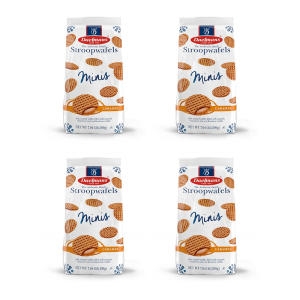 [불명] 델몬즈 스트룹와플 캐러멜 바이트 미니 200g 4팩 Daelmans Stroopwafels caramel bites min..