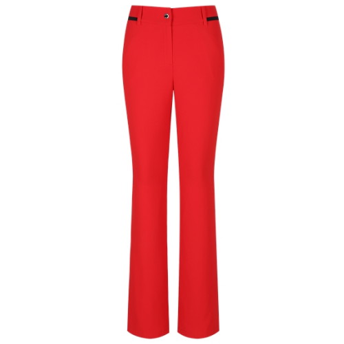 허리 라인 배색 부츠컷 팬츠 121D2PT054