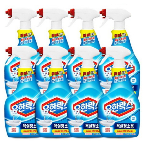 유한락스 욕실청소용 650ml (8개)