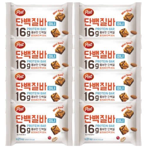 동서식품 포스트 단백질바 미니 231g (8개)