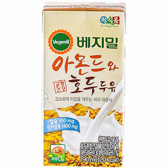 정식품 베지밀 아몬드와 호두두유 190ml (48개)