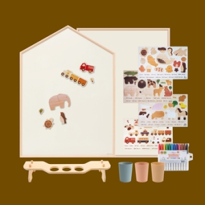 2024 홈스쿨링SET 유아 자석 칠판 스탠드 교구 필기구