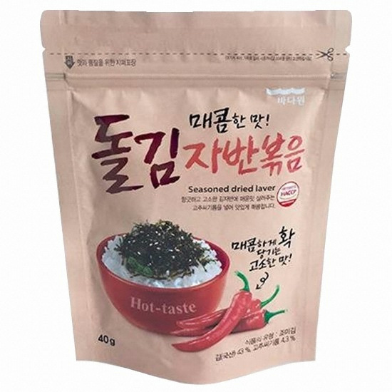 바다원 매콤한맛 돌김자반볶음 40g (10개)_이미지
