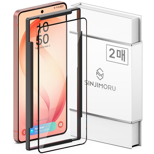 신지모루 갤럭시S26 울트라 신지글래스 2.5Dx 엣지 지문인식 강화유리 보호필름 (액정 2매)_이미지