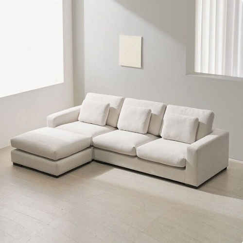 라자가구 비바 리코 아쿠아텍스 패브릭 소파 4인용 (스툴포함)_이미지