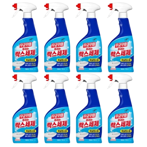피죤 무균무때 뿌리는 락스세제 욕실청소용 750ml (8개)