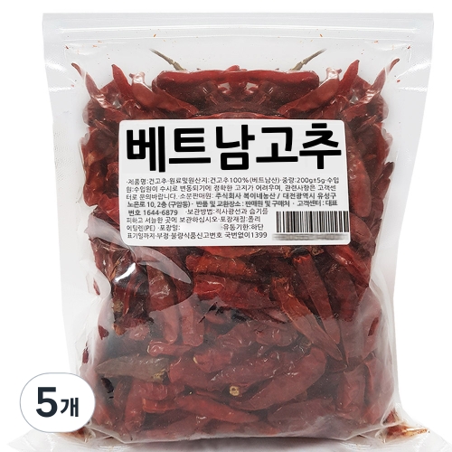 복이네먹거리 베트남 건고추 200g (5개)