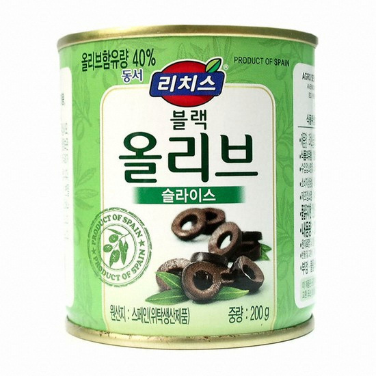 (주)동서 리치스 블랙 올리브 슬라이스 200g (12개)