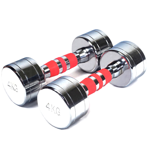 바투스포츠 크롬 도금 아령 세트 (4kg, 2개)_이미지