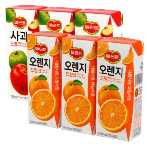 롯데칠성음료 드링크팩 190ml 오렌지 32팩+사과 32팩 총64팩