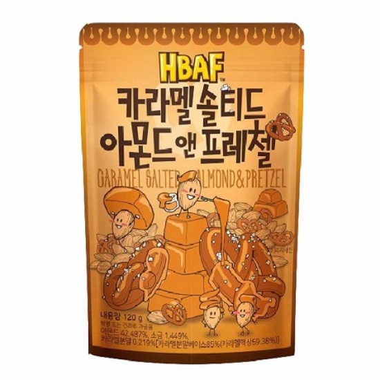 HBAF 카라멜 솔티드 아몬드 앤 프레첼 120g (1개)