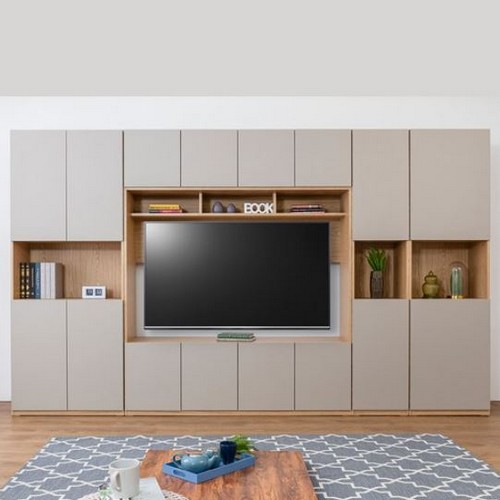 동서가구 모스코 멀티 월플렉스 시스템 수납장 거실장 세트 3370