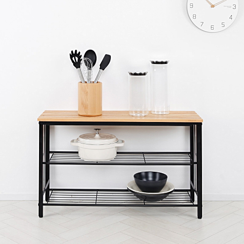 홈앤하우스 너도밤나무 벤치겸 신발정리대 (80cm)_이미지