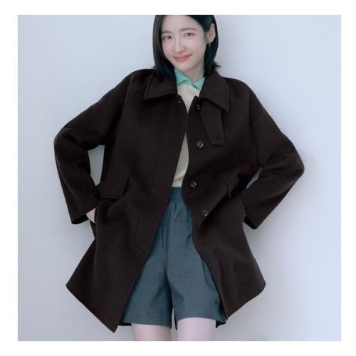 ZOOC 루즈핏 하프 코트 Z254MSG156_이미지