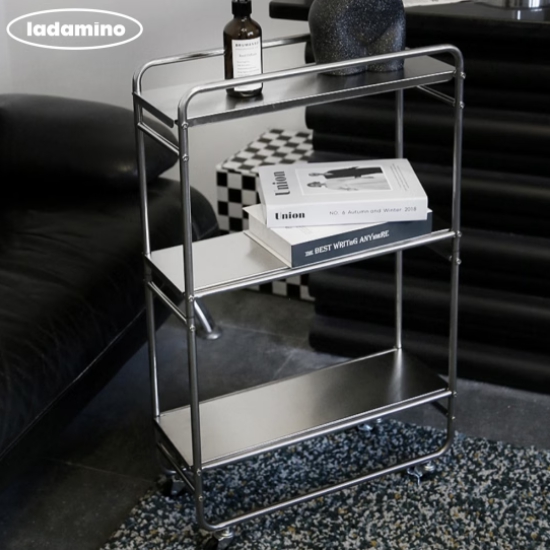 라다미노 304스텐 3단 슬림 미드센츄리 트롤리 L이미지입니다. 누르면 해당 게시물로 새창이동합니다.