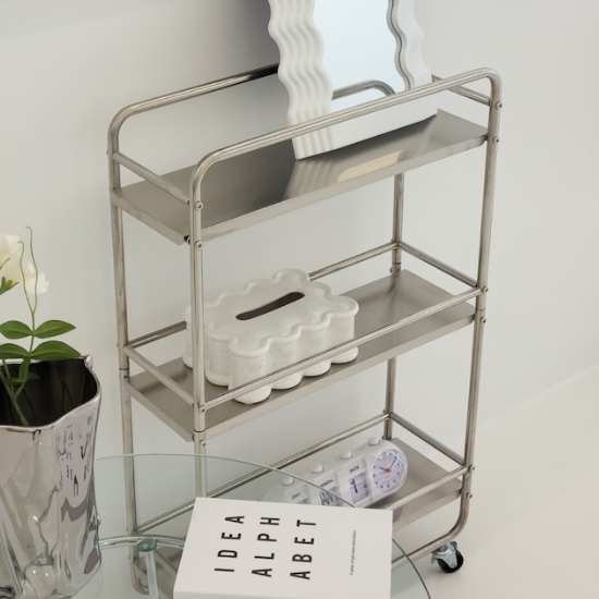 라다미노 304스텐 3단 슬림 미드센츄리 트롤리 L_이미지