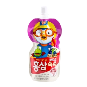 건강마을 팔도 뽀로로 홍삼쏙쏙 포도 블루베리 100ml (12개)_이미지