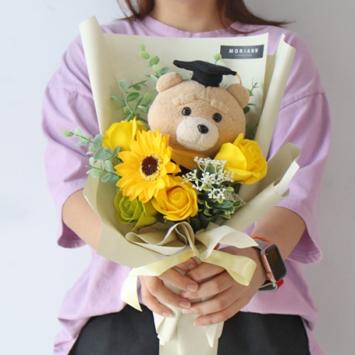 19곰 테드곰 케어베어 고리인형 졸업꽃다발