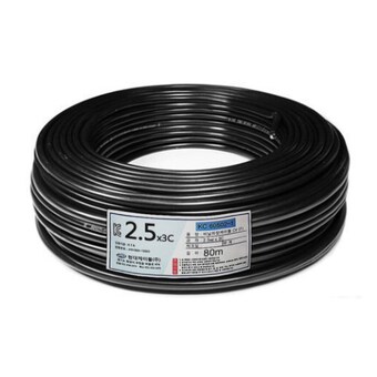 현대케이블 SV CV <b>전선</b> 2.5SQ x 80m x 3C