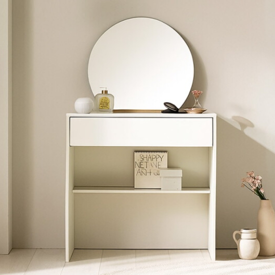 BIF보루네오  트리움 입식 콘솔 서랍 화장대 800 (거울포함)