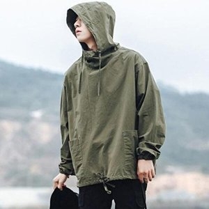  셀러허브 JHQOS161_4B 올드스쿨룩 남성 아노락 봄자켓 후디티