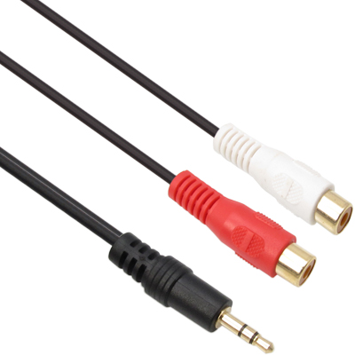 강원전자 NETmate 1Stereo-2RCA (M/F) 오디오 케이블 (NMA-SR150F, 1.5m)_이미지