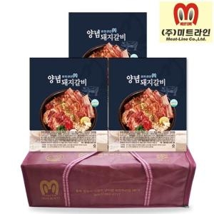 미트라인 양념 돼지갈비 1kg (3개)_이미지