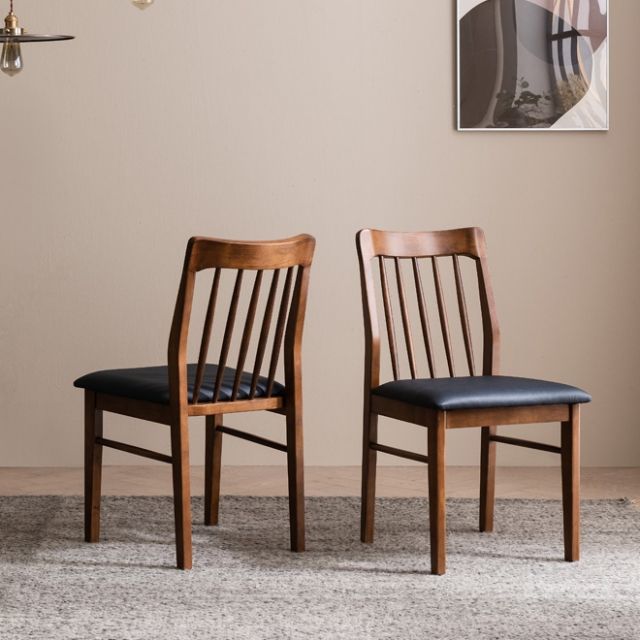 헤이미쉬홈 바렌트 고무나무 원목 식탁 의자_이미지