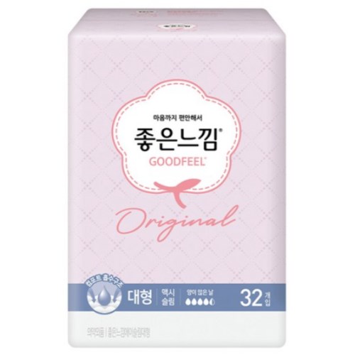유한킴벌리 좋은느낌 오리지널 맥시슬림 대형 32개 (4팩(128개))