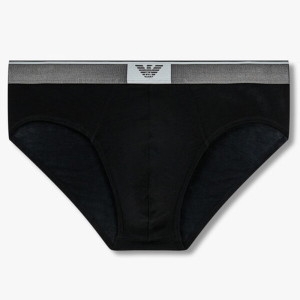 아르마니 엠포리오 아르마니 남성 글로시 이글 로고 밴딩 브리프 0814311031