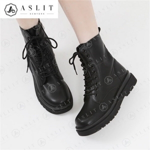 애슬릿 여성 오버솔 통굽 플랫 워커 앵클 부츠 4cm 7606892