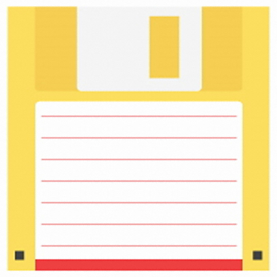 모노라이크 메모지 7080 플로피 디스크 (Yellow)_이미지