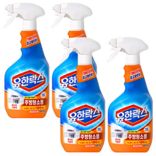 유한양행 유한락스 주방청소용 600ml (4개)