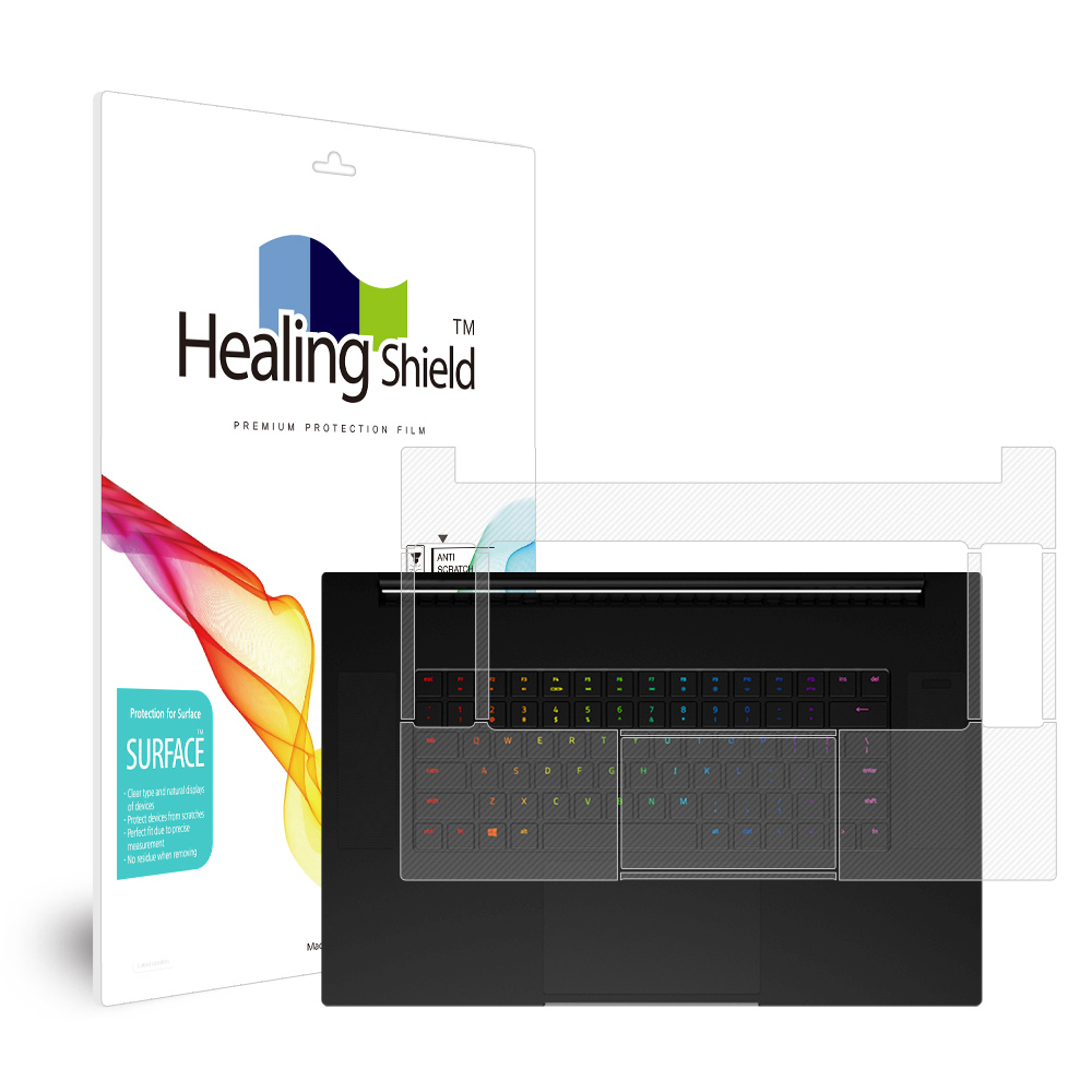 폰트리 힐링쉴드 Razer Blade Pro 17 9Gen FHD 무광 외부보호필름 (팜레스트/터치패드 2매)_이미지