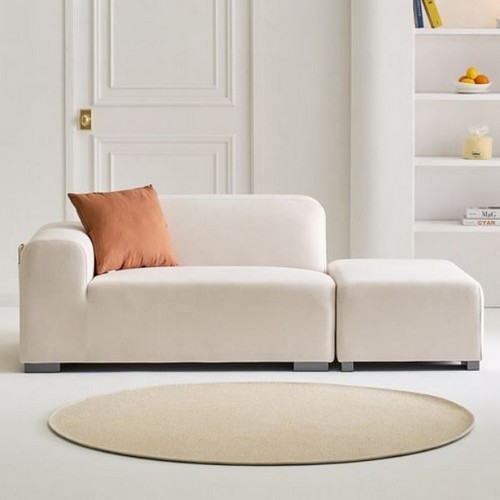 데시앙 무디 아쿠아텍스 패브릭 소파 2인용 (스툴포함)_이미지